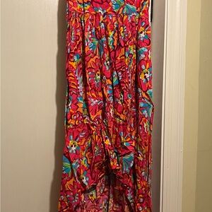 Place Pink Multi-Color Floral Maxi Skirt